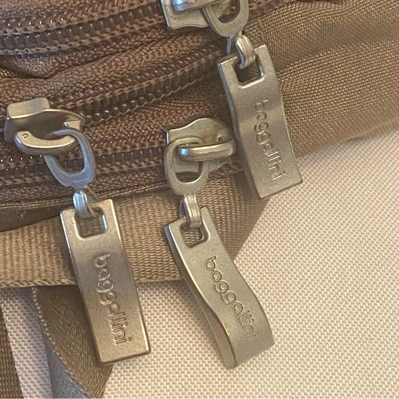Baggallini Crossbody belt bag adjustable strap color is taupe RFDI - Picture 11 of 15